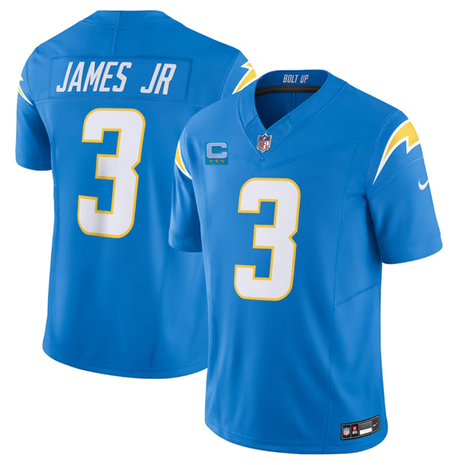 Men's Los Angeles Chargers #3 Derwin James Jr. Light Blue 2023 F.U.S.E. With 3-Star C Patch Vapor Untouchable Limited Stitched Jersey Men's Los Angeles Chargers #3 Derwin James Jr. Light Blue 2023 F.U.S.E. With 3-Star C Patch Vapor Untouchable Limited Stitched Jersey