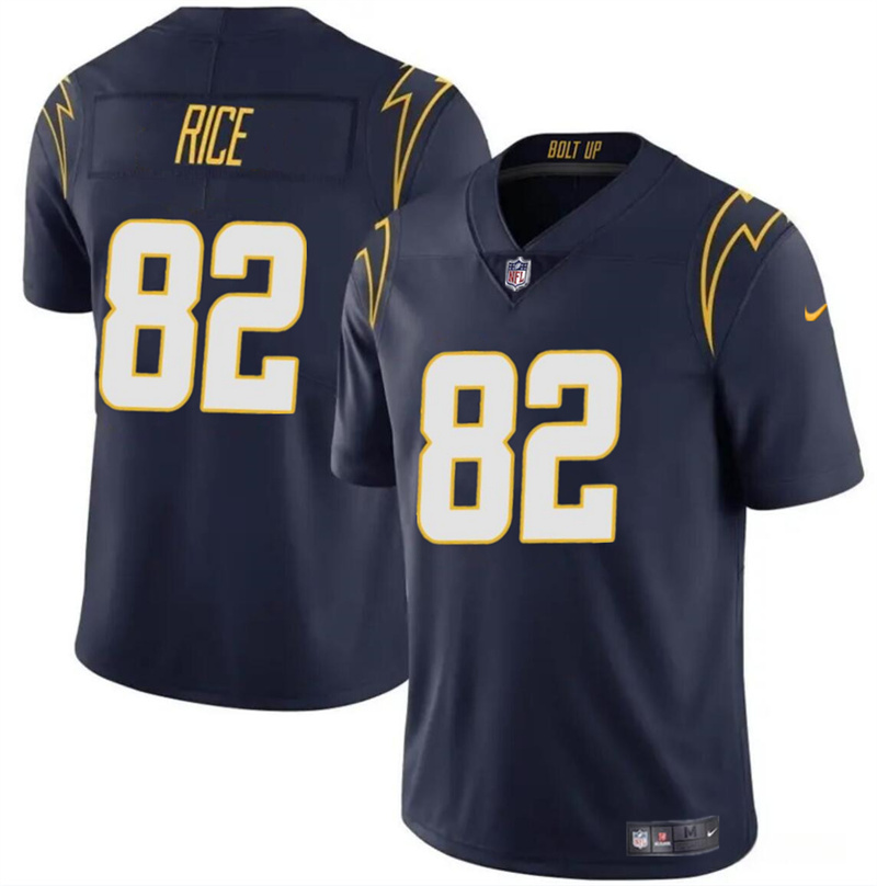 Men's Los Angeles Chargers #82 Brenden Rice Navy 2024 Draft Vapor Limited Stitched Football Jersey Men's Los Angeles Chargers #82 Brenden Rice Navy 2024 Draft Vapor Limited Stitched Football Jersey
