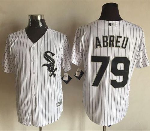 White Sox #79 Jose Abreu White(Black Strip) New Cool Base Stitched MLB Jersey White Sox #79 Jose Abreu White(Black Strip) New Cool Base Stitched MLB Jersey