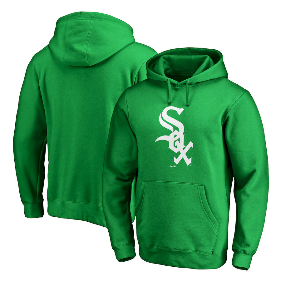 Chicago White Sox Majestic St. Patrick's Day White Logo Pullover Hoodie Kelly Green Chicago White Sox Majestic St. Patrick's Day White Logo Pullover Hoodie Kelly Green
