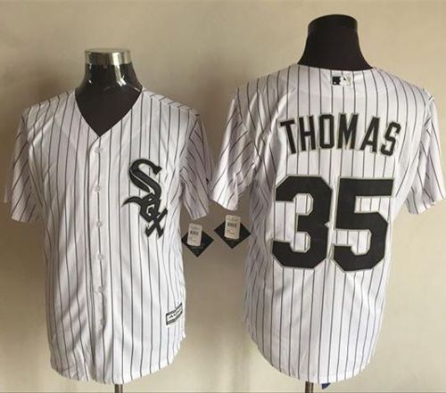 White Sox #35 Frank Thomas White(Black Strip) New Cool Base Stitched MLB Jersey White Sox #35 Frank Thomas White(Black Strip) New Cool Base Stitched MLB Jersey
