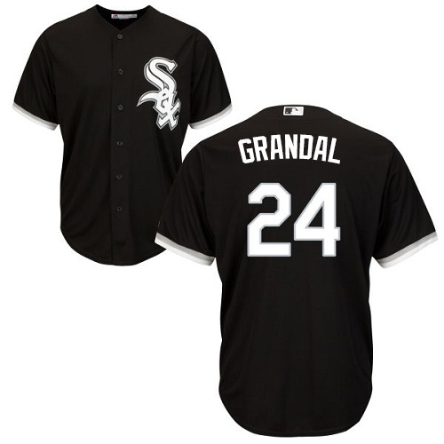 White Sox #24 Yasmani Grandal Black New Cool Base Stitched MLB Jersey White Sox #24 Yasmani Grandal Black New Cool Base Stitched MLB Jersey