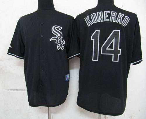 White Sox #14 Paul Konerko Black Fashion Stitched MLB Jersey White Sox #14 Paul Konerko Black Fashion Stitched MLB Jersey