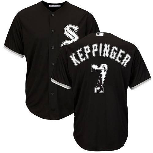 White Sox #7 Jeff Keppinger Black Team Logo Fashion Stitched MLB Jersey White Sox #7 Jeff Keppinger Black Team Logo Fashion Stitched MLB Jersey