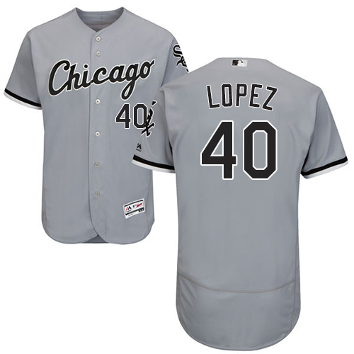 White Sox #40 Reynaldo Lopez Grey Flexbase Authentic Collection Stitched MLB Jersey White Sox #40 Reynaldo Lopez Grey Flexbase Authentic Collection Stitched MLB Jersey