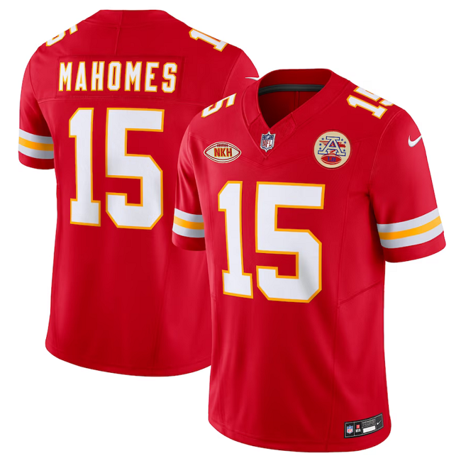 Men’s Kansas City Chiefs #15 Patrick Mahomes Red 2023 F.U.S.E. With 