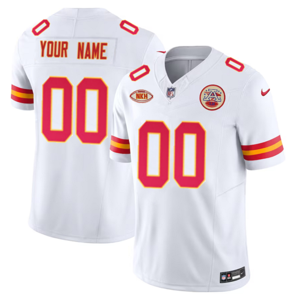 Men's Kansas City Chiefs Active Player Custom White 2023 F.U.S.E. Vapor Untouchable Limited Stitched Football Jersey