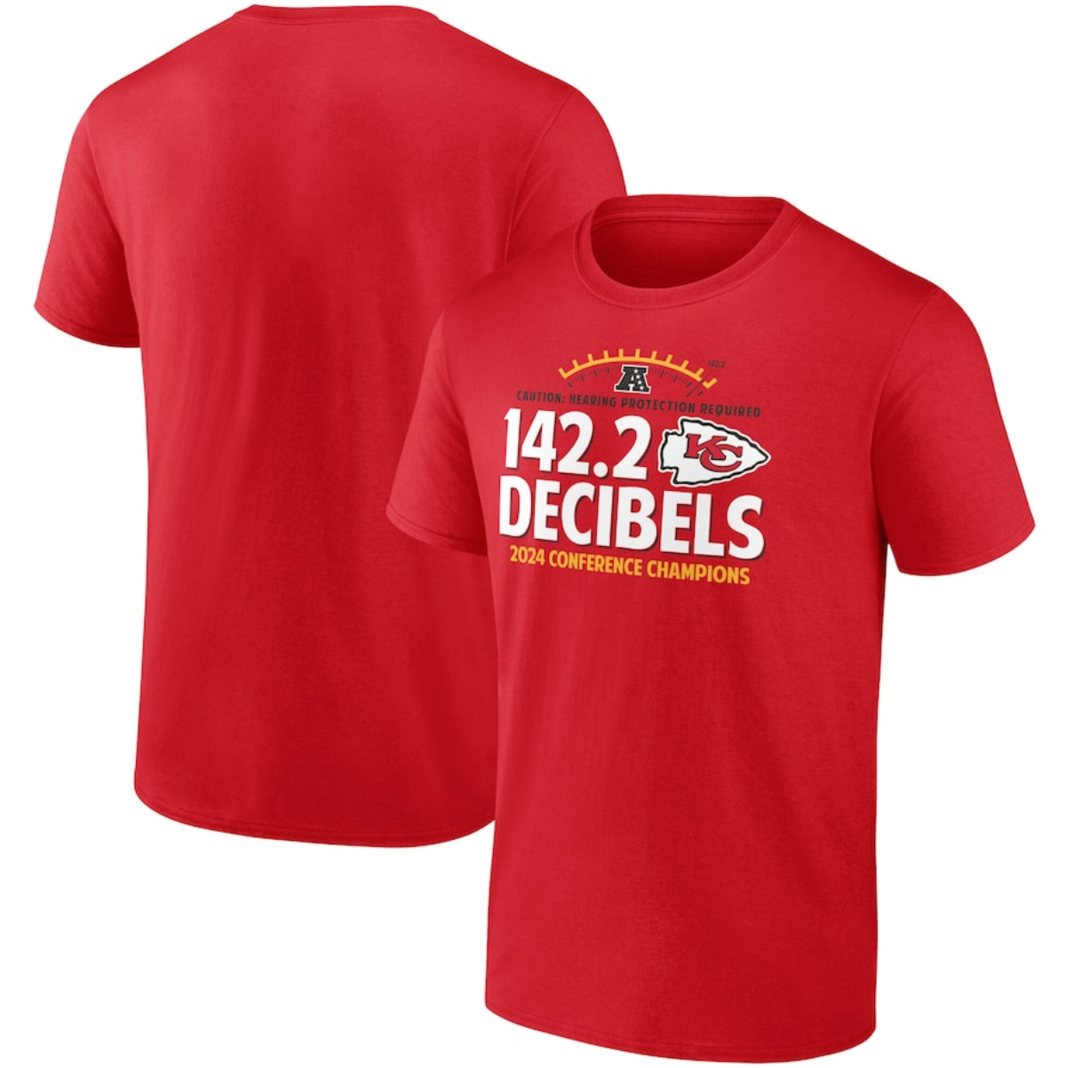 Men's Kansas City Chiefs Red 2024 AFC Champions Hometown Not Done T-Shirt Men's Kansas City Chiefs Red 2024 AFC Champions Hometown Not Done T-Shirt
