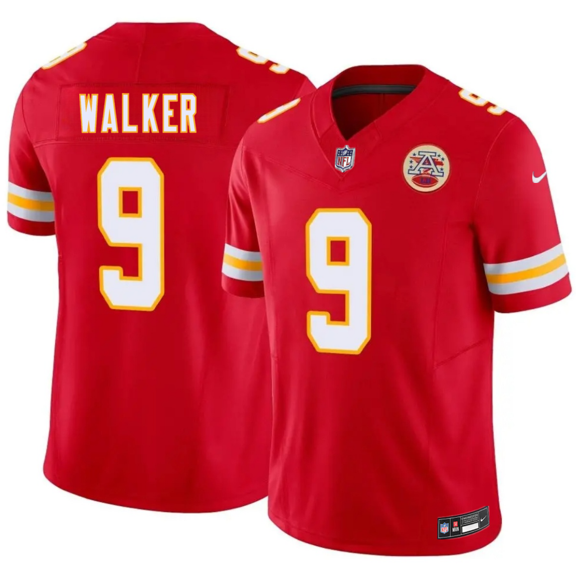 Men’s Kansas City Chiefs #9 Kenneth Walker III Red 2026 F.U.S.E. Vapor Untouchable Limited Stitched Football Jersey