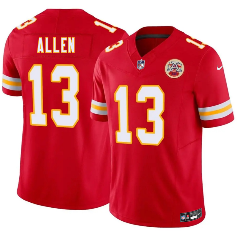 Men’s Kansas City Chiefs #13 Cyrus Allen Red 2026 Draft F.U.S.E. Vapor Untouchable Limited Stitched Football Jersey