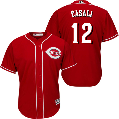 Reds #12 Curt Casali Red New Cool Base Stitched MLB Jersey Reds #12 Curt Casali Red New Cool Base Stitched MLB Jersey