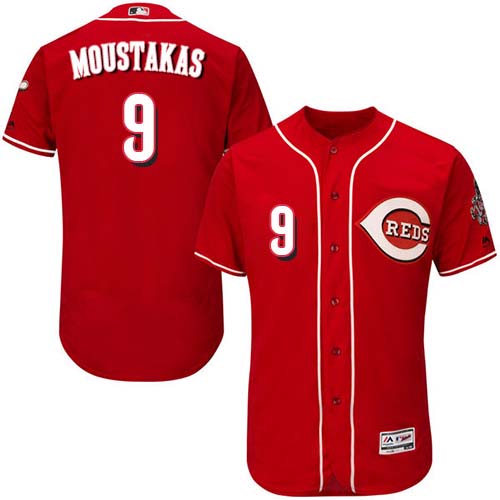 Reds #9 Mike Moustakas Red Flexbase Authentic Collection Stitched MLB Jersey Reds #9 Mike Moustakas Red Flexbase Authentic Collection Stitched MLB Jersey