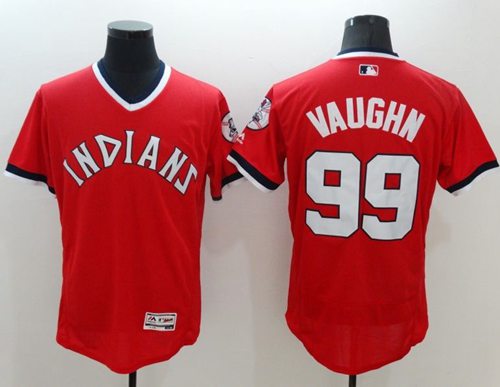 Indians #99 Ricky Vaughn Red Flexbase Authentic Collection 1978 Turn Back The Clock Stitched MLB Jersey Indians #99 Ricky Vaughn Red Flexbase Authentic Collection 1978 Turn Back The Clock Stitched MLB Jersey