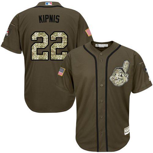 Indians #22 Jason Kipnis Green Salute to Service Stitched MLB Jersey Indians #22 Jason Kipnis Green Salute to Service Stitched MLB Jersey