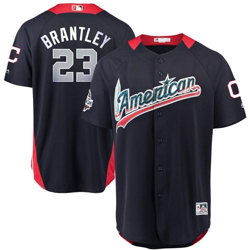 Indians #23 Michael Brantley Navy Blue 2018 All-Star American League Stitched MLB Jersey Indians #23 Michael Brantley Navy Blue 2018 All-Star American League Stitched MLB Jersey