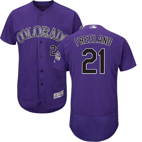Rockies #21 Kyle Freeland Purple Flexbase Authentic Collection Stitched MLB Jersey Rockies #21 Kyle Freeland Purple Flexbase Authentic Collection Stitched MLB Jersey
