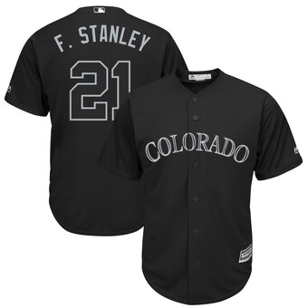 Colorado Rockies #21 Kyle Freeland F. Stanley Majestic 2019 Players' Weekend Cool Base Player Jersey Black Colorado Rockies #21 Kyle Freeland F. Stanley Majestic 2019 Players' Weekend Cool Base Player Jersey Black