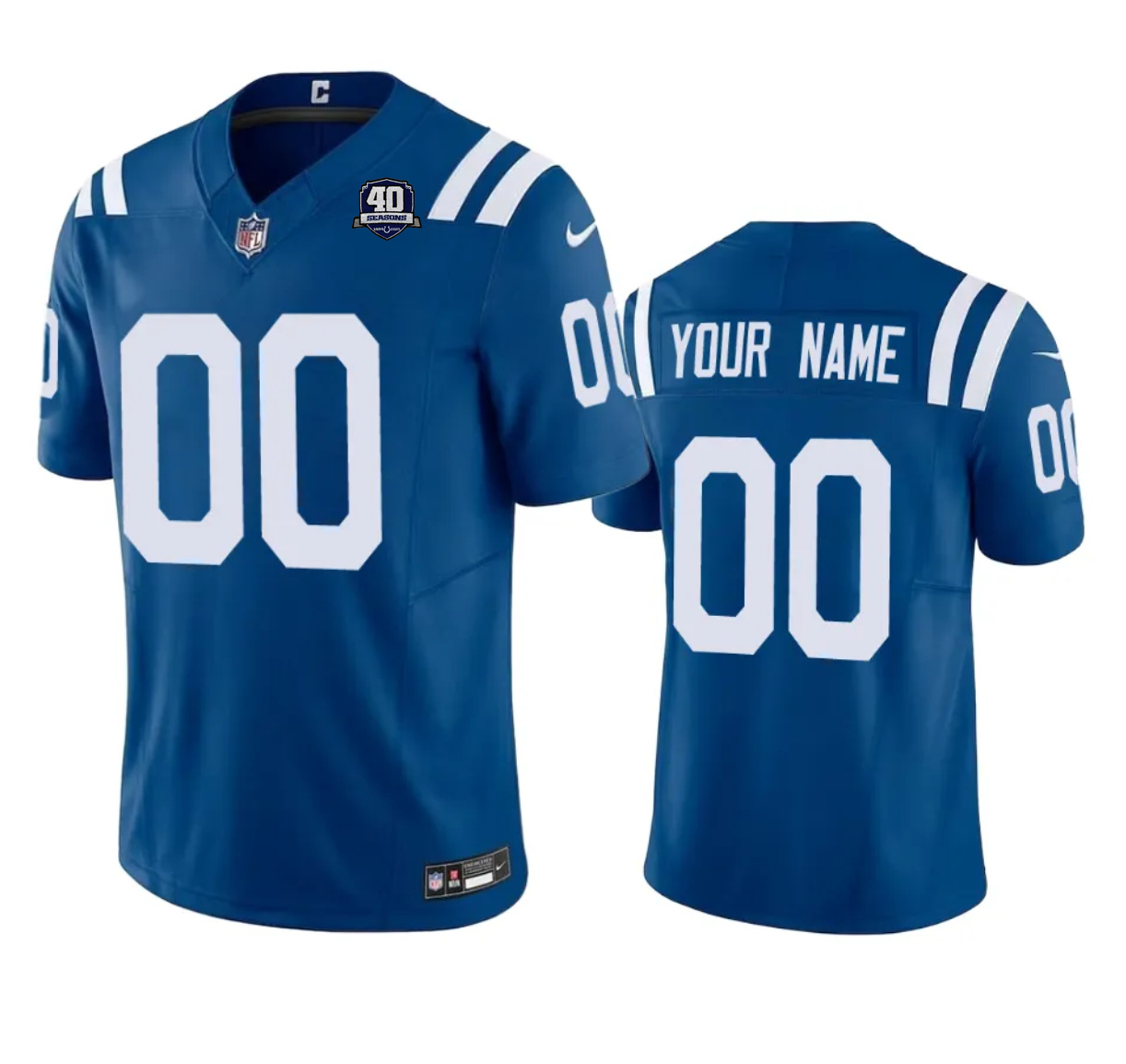 Men's Indianapolis Colts Active Player Custom Blue 2023 F.U.S.E 40th Anniversary Vapor Untouchable Limited Stitched Football Jersey Men's Indianapolis Colts Active Player Custom Blue 2023 F.U.S.E 40th Anniversary Vapor Untouchable Limited Stitched Football Jersey