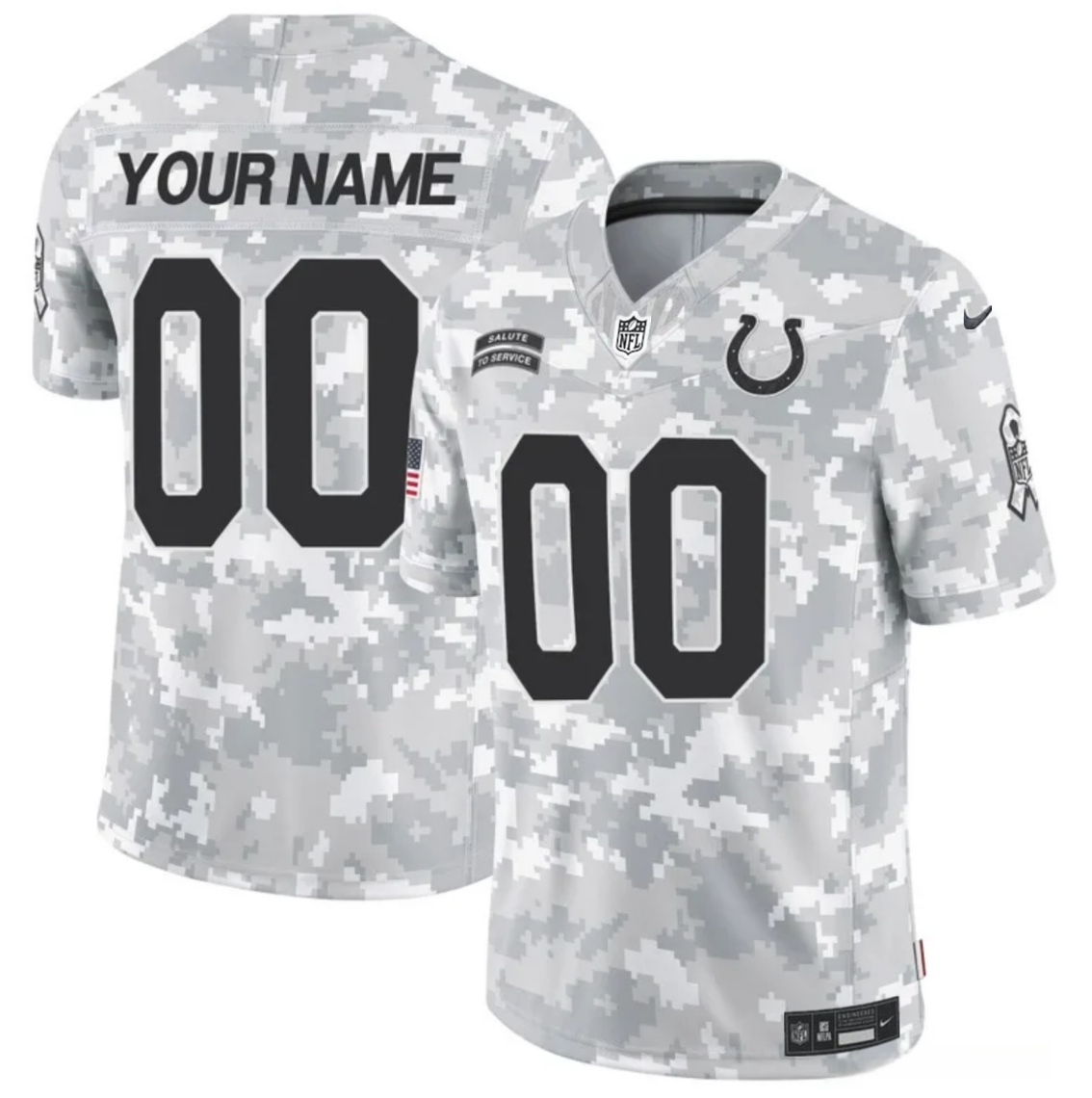 Men's Indianapolis Colts Active Player Custom 2024 F.U.S.E Arctic Camo Salute to Service Limited Stitched Football Jersey Men's Indianapolis Colts Active Player Custom 2024 F.U.S.E Arctic Camo Salute to Service Limited Stitched Football Jersey