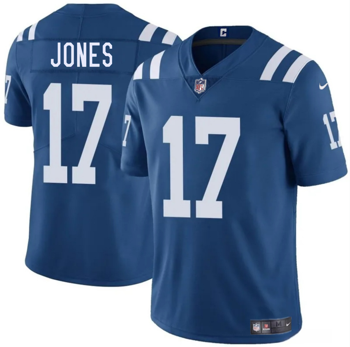 Men's Indianapolis Colts #17 Daniel Jones Blue 2025 Vapor Limited Stitched Football Jersey Men's Indianapolis Colts #17 Daniel Jones Blue 2025 Vapor Limited Stitched Football Jersey