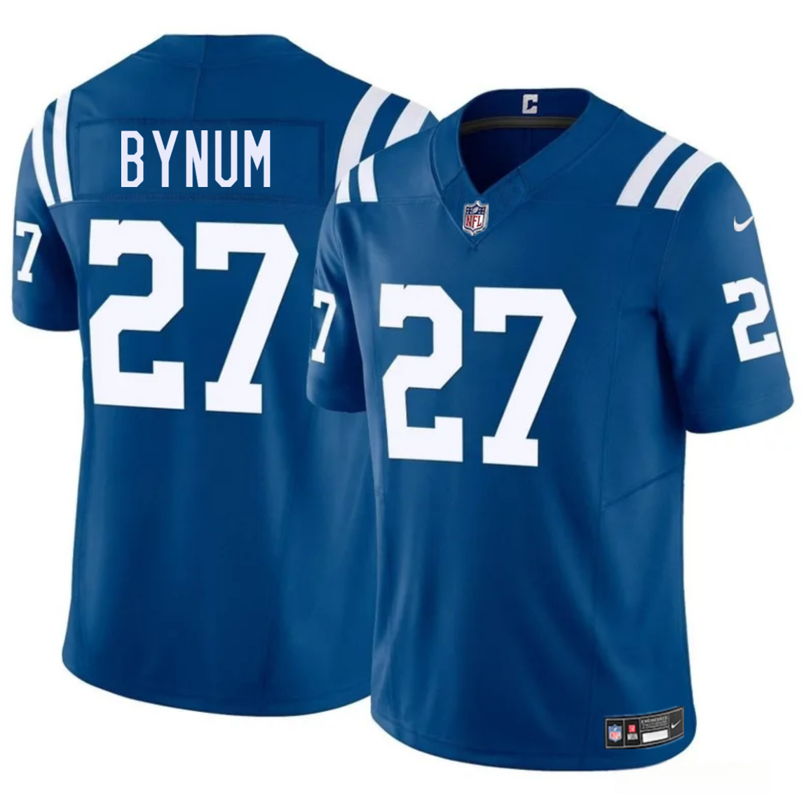 Men's Indianapolis Colts #27 Cam Bynuml Blue 2025 F.U.S.E. Vapor Limited Stitched Football Jersey Men's Indianapolis Colts #27 Cam Bynuml Blue 2025 F.U.S.E. Vapor Limited Stitched Football Jersey