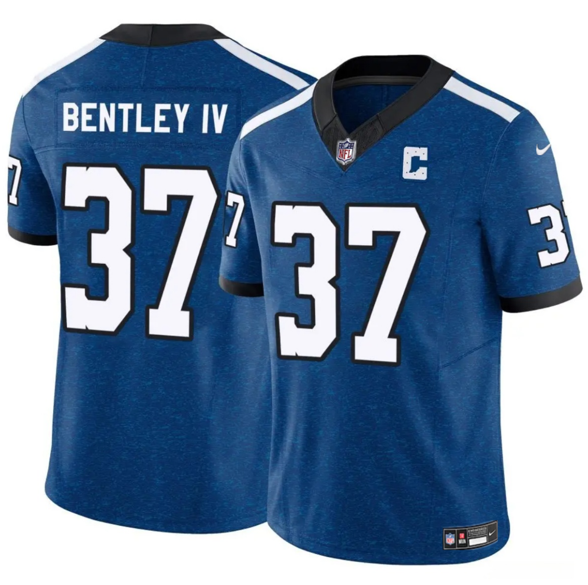 Men's Indianapolis Colts #37 Ulysses Bentley IV Blue 2025 F.U.S.E. Vapor Limited Stitched Football Jersey Men's Indianapolis Colts #37 Ulysses Bentley IV Blue 2025 F.U.S.E. Vapor Limited Stitched Football Jersey