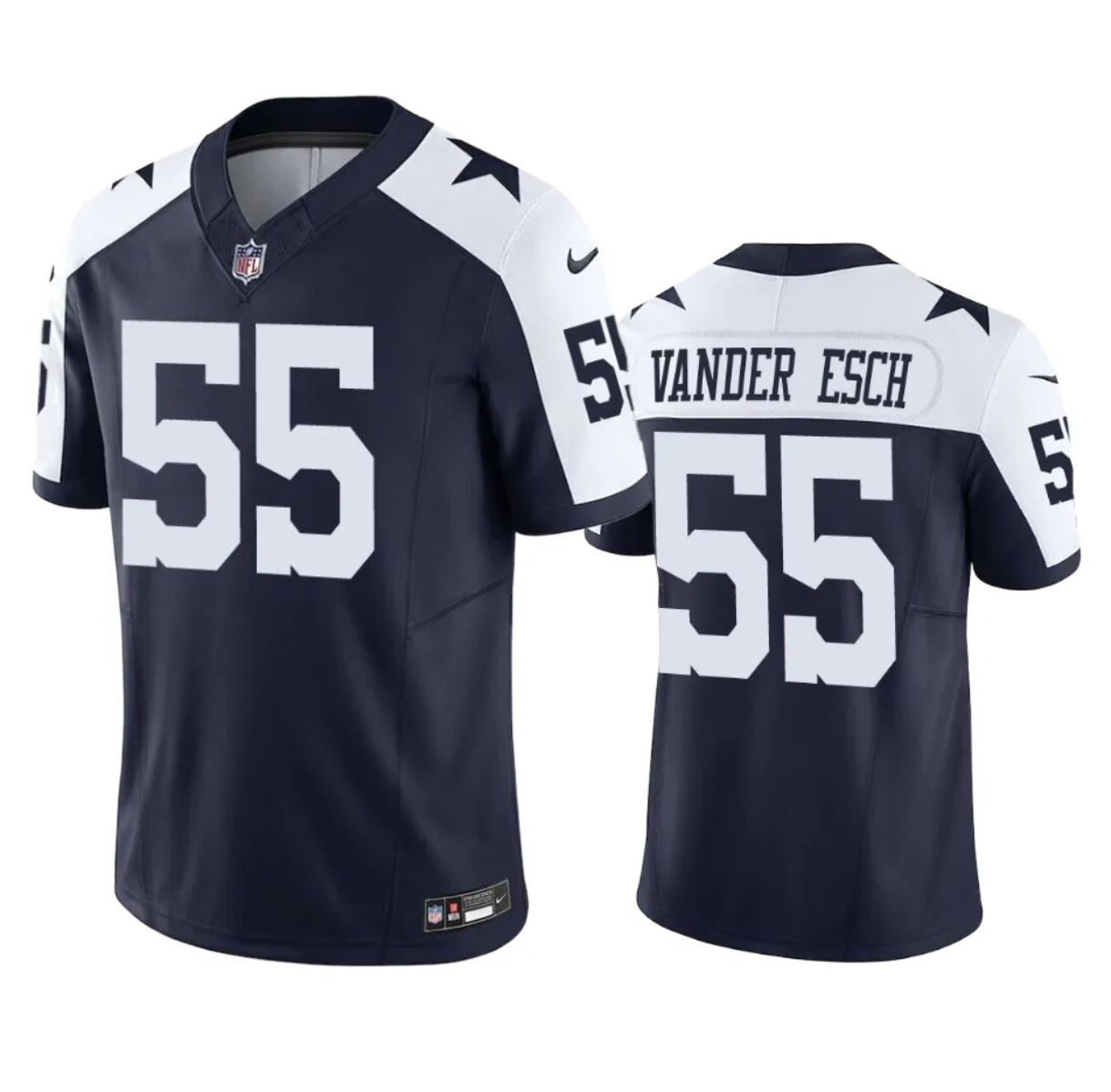 Men's Dallas Cowboys #55 Leighton Vander Esch Navy 2023 F.U.S.E. Vapor Limited Stitched Football Jersey Men's Dallas Cowboys #55 Leighton Vander Esch Navy 2023 F.U.S.E. Vapor Limited Stitched Football Jersey