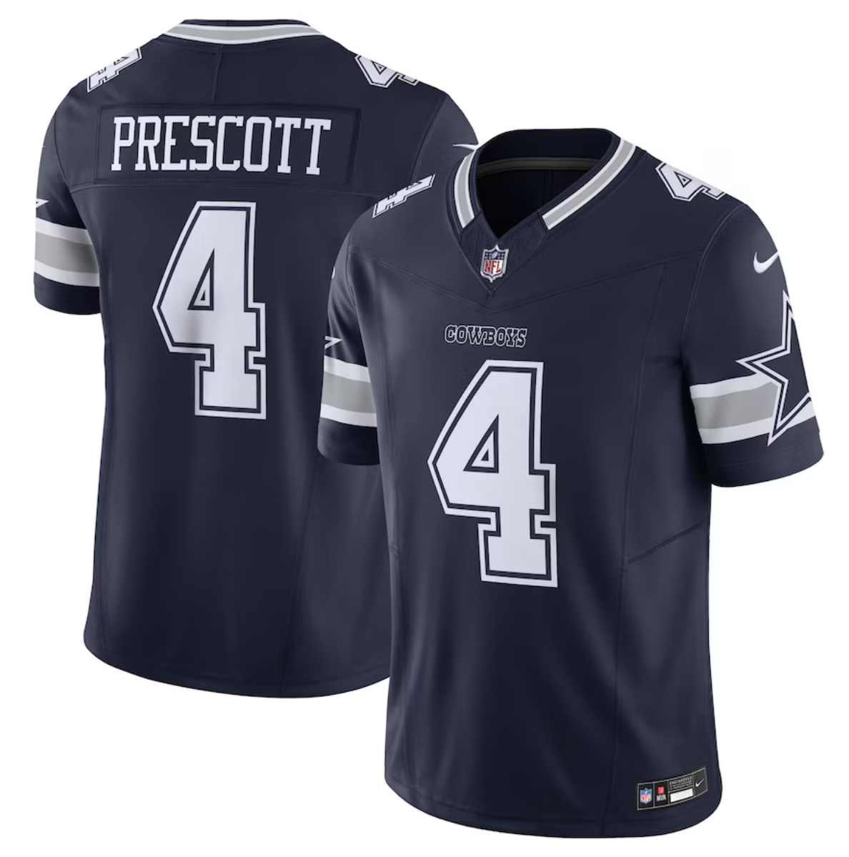 Men's Dallas Cowboys #4 Dak Prescott Navy 2023 F.U.S.E. Vapor Limited Stitched Football Jersey Men's Dallas Cowboys #4 Dak Prescott Navy 2023 F.U.S.E. Vapor Limited Stitched Football Jersey