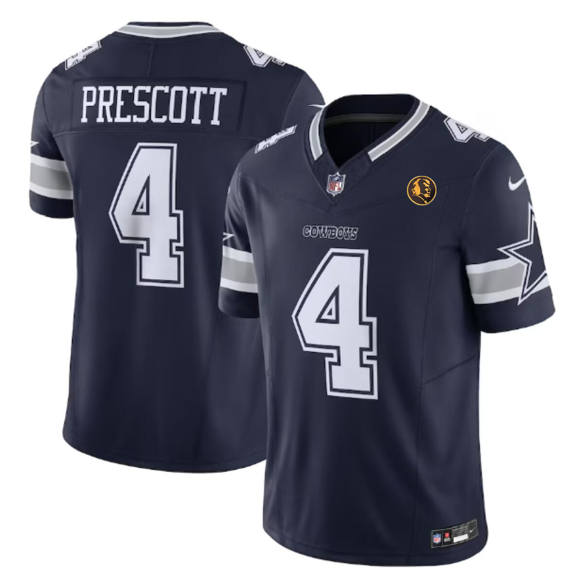 Men's Dallas Cowboys #4 Dak Prescott Navy 2023 F.U.S.E. With John Madden Patch Vapor Limited Stitched Football Jersey Men's Dallas Cowboys #4 Dak Prescott Navy 2023 F.U.S.E. With John Madden Patch Vapor Limited Stitched Football Jersey