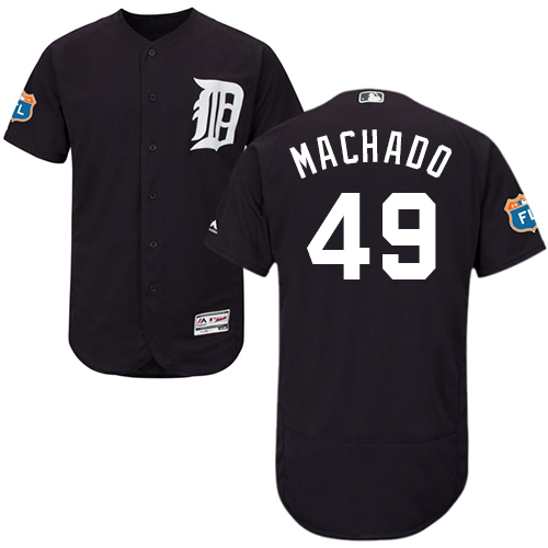 Tigers #49 Dixon Machado Navy Blue Flexbase Authentic Collection Stitched MLB Jersey Tigers #49 Dixon Machado Navy Blue Flexbase Authentic Collection Stitched MLB Jersey