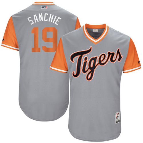 Tigers #19 Anibal Sanchez Gray "Sanchie" Players Weekend Authentic Stitched MLB Jersey Tigers #19 Anibal Sanchez Gray "Sanchie" Players Weekend Authentic Stitched MLB Jersey