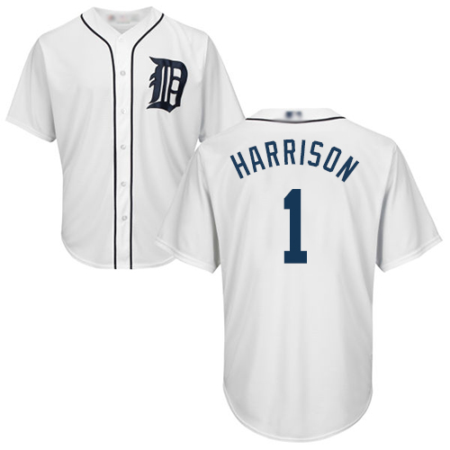 Tigers #1 Josh Harrison White New Cool Base Stitched MLB Jersey Tigers #1 Josh Harrison White New Cool Base Stitched MLB Jersey