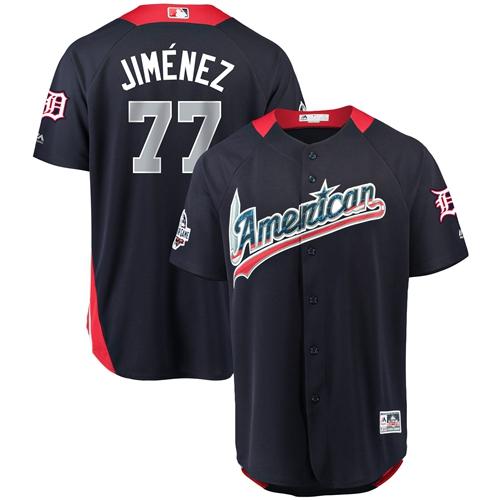 Tigers #77 Joe Jimenez Navy Blue 2018 All-Star American League Stitched MLB Jersey Tigers #77 Joe Jimenez Navy Blue 2018 All-Star American League Stitched MLB Jersey