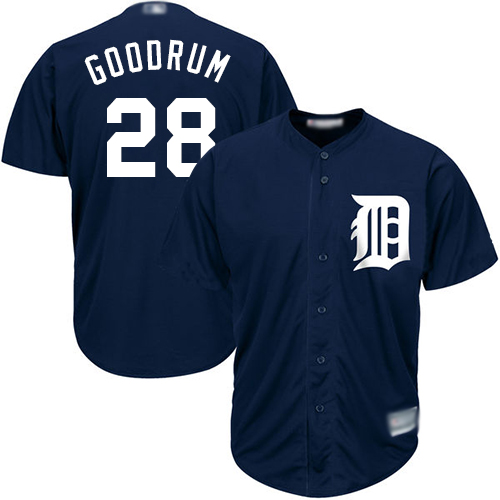 Tigers #28 Niko Goodrum Navy Blue New Cool Base Stitched MLB Jersey Tigers #28 Niko Goodrum Navy Blue New Cool Base Stitched MLB Jersey