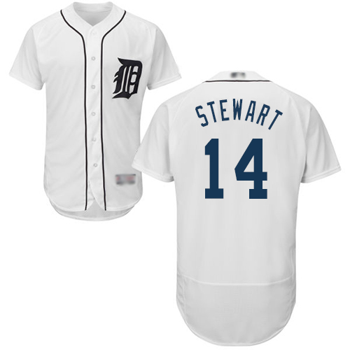 Tigers #14 Christin Stewart White Flexbase Authentic Collection Stitched MLB Jersey Tigers #14 Christin Stewart White Flexbase Authentic Collection Stitched MLB Jersey