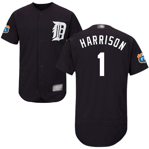 Tigers #1 Josh Harrison Navy Blue Flexbase Authentic Collection Stitched MLB Jersey Tigers #1 Josh Harrison Navy Blue Flexbase Authentic Collection Stitched MLB Jersey