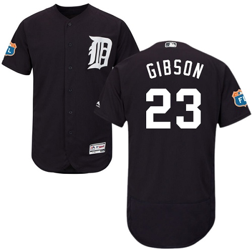 Tigers #23 Kirk Gibson Navy Blue Flexbase Authentic Collection Stitched MLB Jersey Tigers #23 Kirk Gibson Navy Blue Flexbase Authentic Collection Stitched MLB Jersey