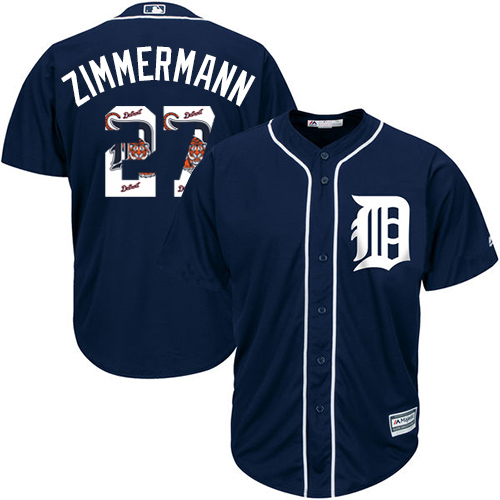 Tigers #27 Jordan Zimmermann Navy Blue Team Logo Fashion Stitched MLB Jersey Tigers #27 Jordan Zimmermann Navy Blue Team Logo Fashion Stitched MLB Jersey