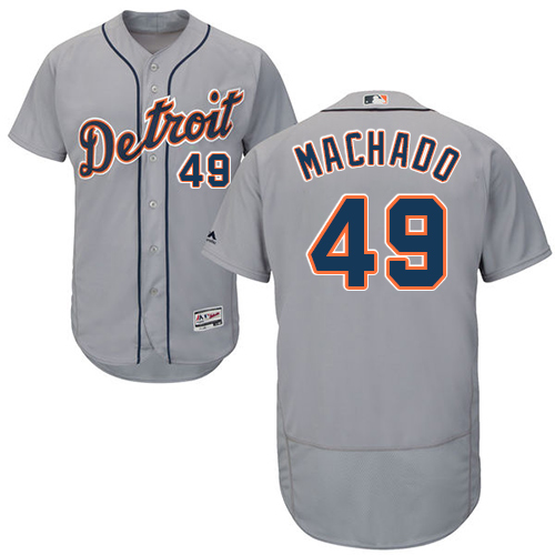 Tigers #49 Dixon Machado Grey Flexbase Authentic Collection Stitched MLB Jersey Tigers #49 Dixon Machado Grey Flexbase Authentic Collection Stitched MLB Jersey