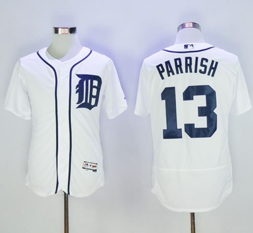 Tigers #13 Lance Parrish White Flexbase Authentic Collection Stitched MLB Jersey Tigers #13 Lance Parrish White Flexbase Authentic Collection Stitched MLB Jersey