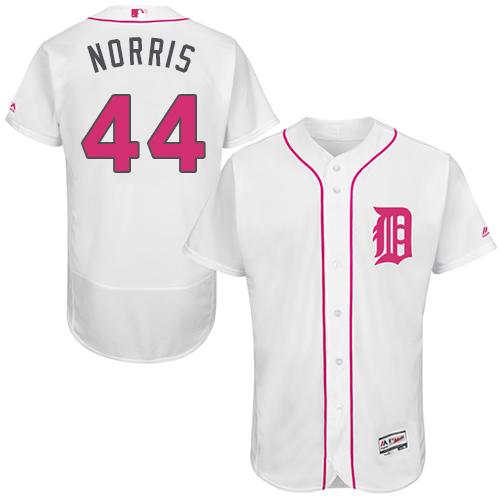 Tigers #44 Daniel Norris White Flexbase Authentic Collection Mother's Day Stitched MLB Jersey Tigers #44 Daniel Norris White Flexbase Authentic Collection Mother's Day Stitched MLB Jersey