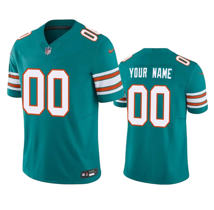 Men's Miami Dolphins Active Player Custom Aqua 2023 F.U.S.E Vapor Limited Stitched Football Jersey Men's Miami Dolphins Active Player Custom Aqua 2023 F.U.S.E Vapor Limited Stitched Football Jersey