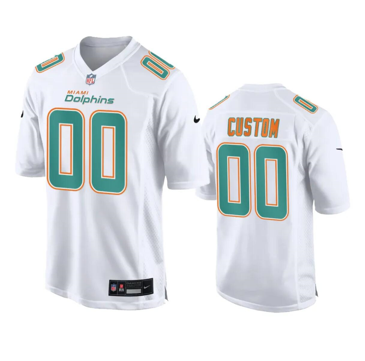 Men's Miami Dolphins Active Player Custom White Fashion Vapor Untouchable Stitched Football Jersey Men's Miami Dolphins Active Player Custom White Fashion Vapor Untouchable Stitched Football Jersey