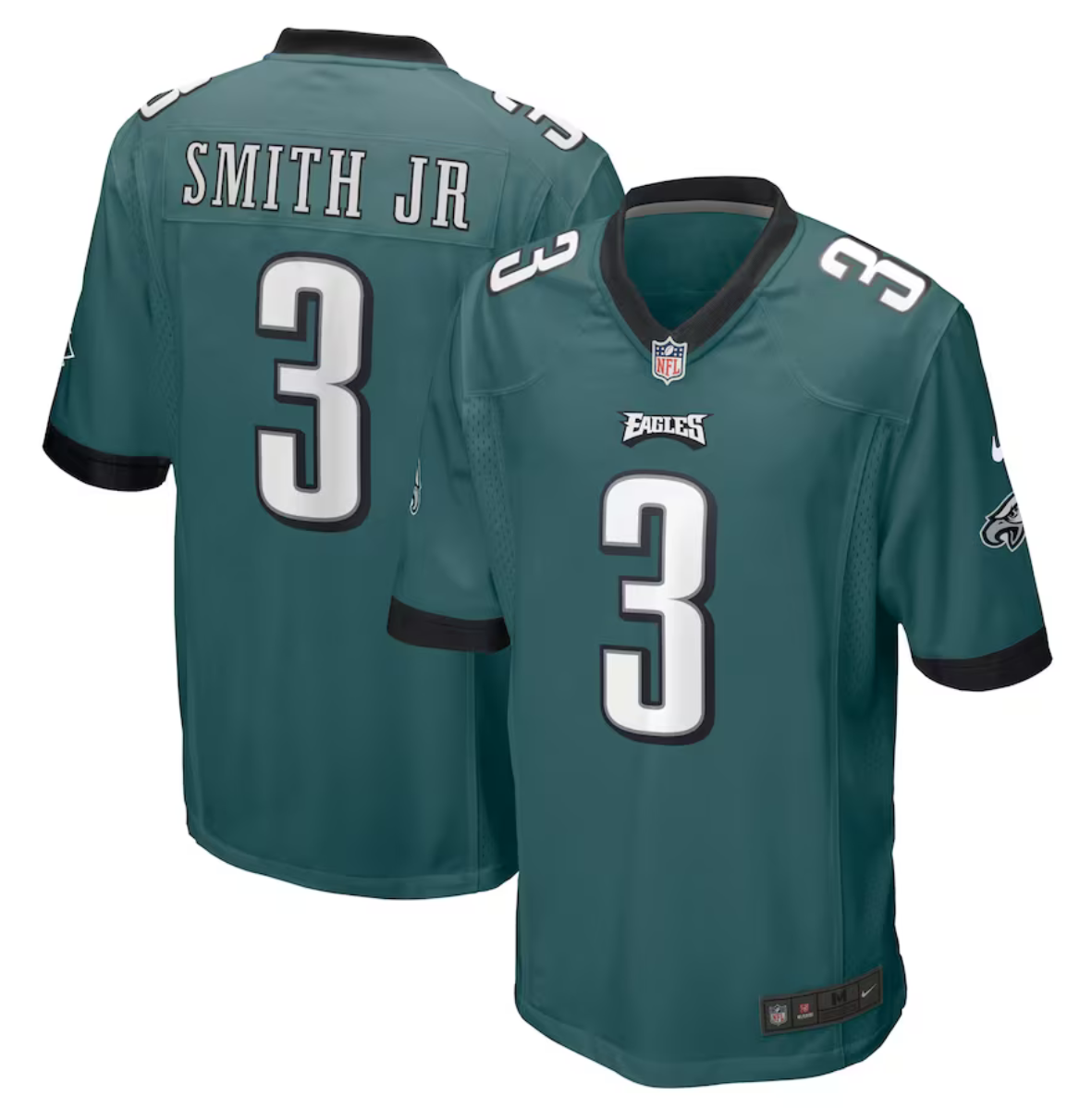 Men's Philadelphia Eagles #3 Nolan Smith JR Green Stitched Game Jersey Men's Philadelphia Eagles #3 Nolan Smith JR Green Stitched Game Jersey