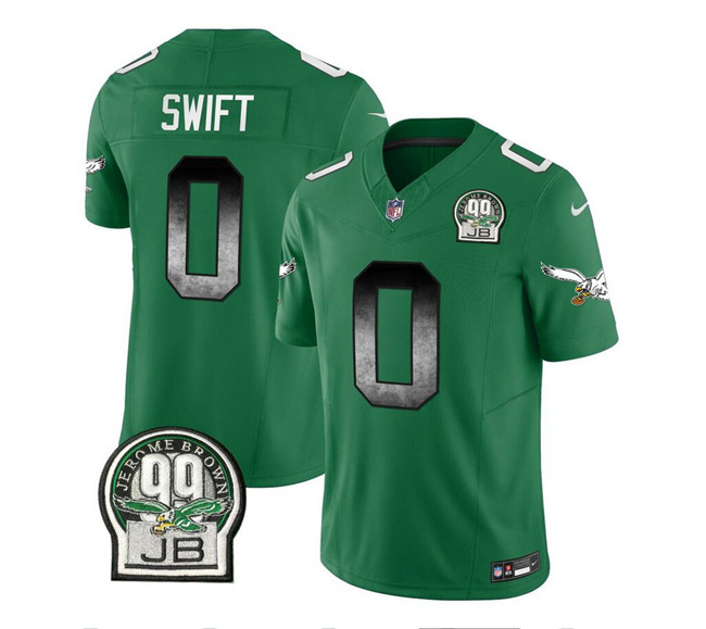 Men's Philadelphia Eagles #0 D'Andre Swift Green 2023 F.U.S.E. Throwback Vapor Untouchable Limited Stitched Football Jersey Men's Philadelphia Eagles #0 D'Andre Swift Green 2023 F.U.S.E. Throwback Vapor Untouchable Limited Stitched Football Jersey