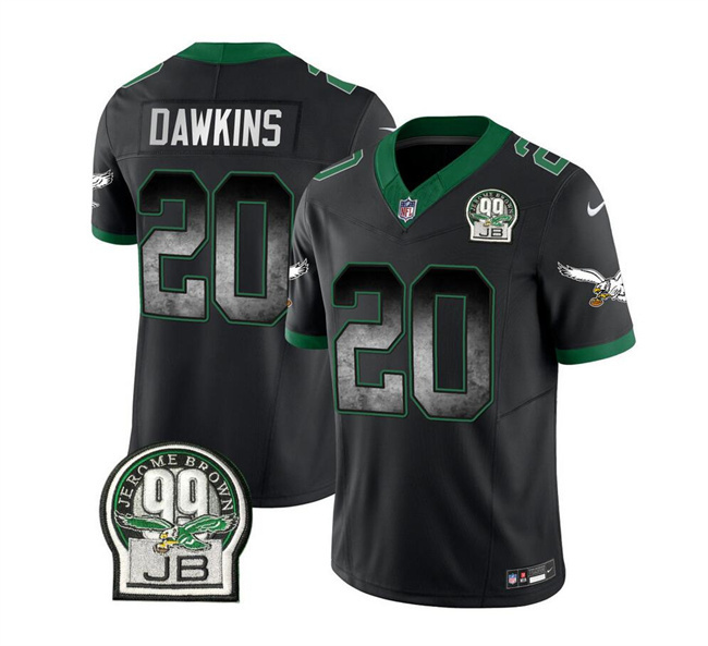 Men's Philadelphia Eagles #20 Brian Dawkins Black 2023 F.U.S.E. Throwback Vapor Untouchable Limited Stitched Football Jersey Men's Philadelphia Eagles #20 Brian Dawkins Black 2023 F.U.S.E. Throwback Vapor Untouchable Limited Stitched Football Jersey
