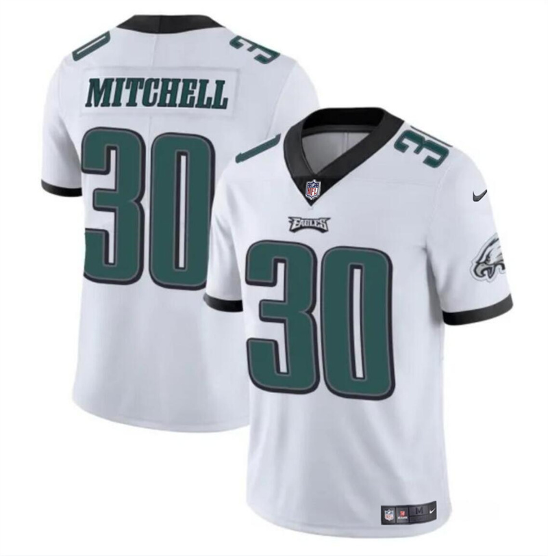 Men's Philadelphia Eagles Active Player Custom White 2024 Draft Vapor Untouchable Limited Stitched Football Jersey