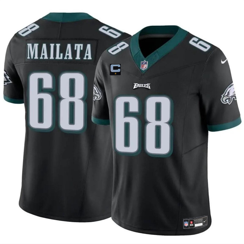 Men's Philadelphia Eagles #68 Jordan Mailata Black F.U.S.E With 1-Star C Patch Vapor Untouchable Limited Stitched Football Jersey Men's Philadelphia Eagles #68 Jordan Mailata Black F.U.S.E With 1-Star C Patch Vapor Untouchable Limited Stitched Football Jersey