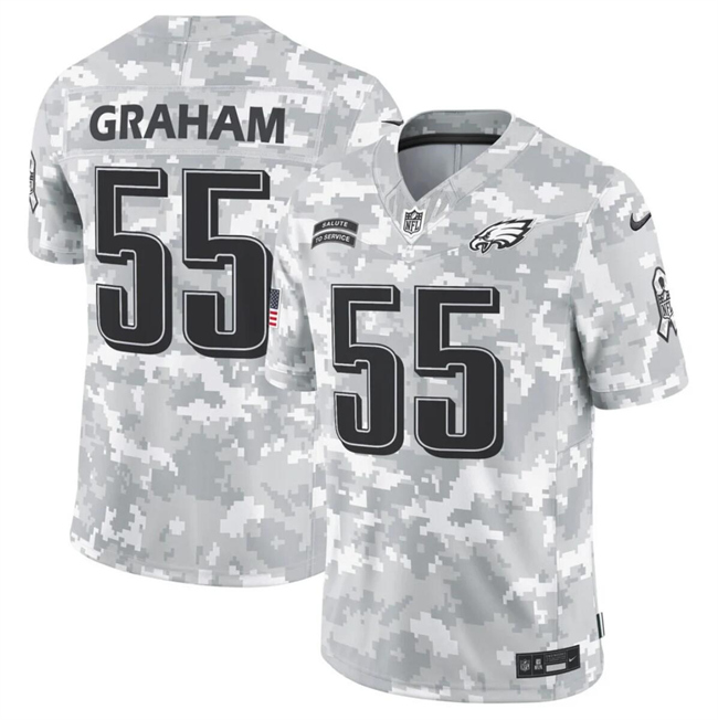 Men's Philadelphia Eagles #55 Brandon Graham 2024 F.U.S.E Arctic Camo Salute to Service Limited Stitched Football Jersey Men's Philadelphia Eagles #55 Brandon Graham 2024 F.U.S.E Arctic Camo Salute to Service Limited Stitched Football Jersey