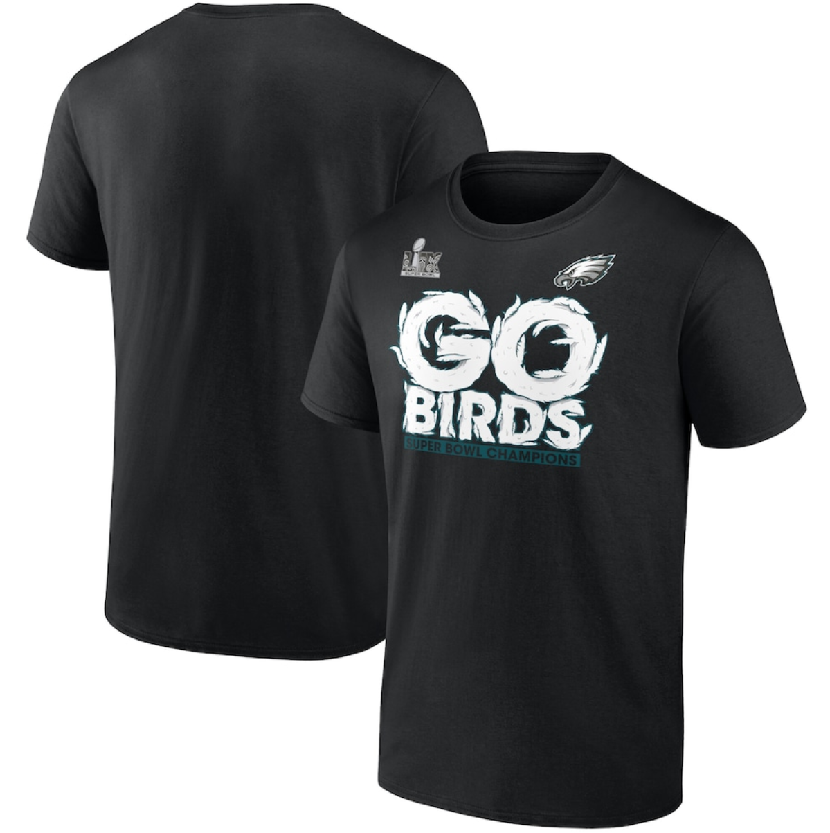 Men's Philadelphia Eagles Black Super Bowl LIX Champions Big & Tall Hometown T-Shirt Men's Philadelphia Eagles Black Super Bowl LIX Champions Big & Tall Hometown T-Shirt